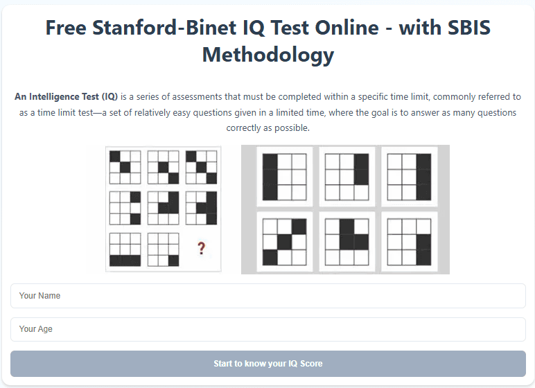 stanford binet iq test